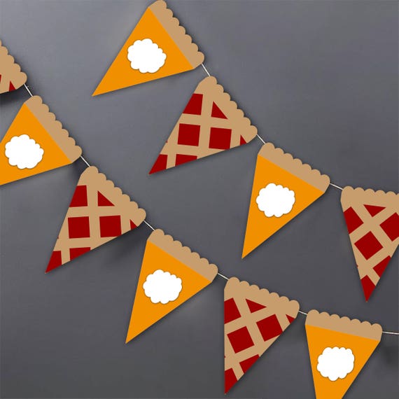 Pie Garland Pie Bunting Pie Banner Thanksgiving pie