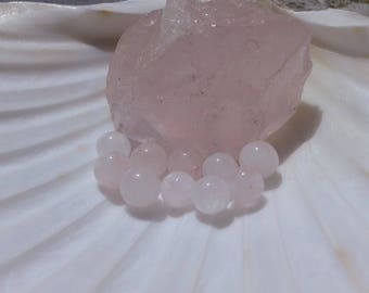 Pink Quartz 6mm Round Beads