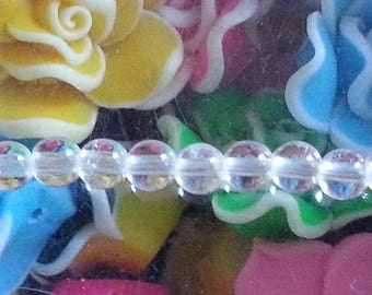 1 of 4 mm Crystal beads, 1 mm hole