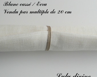Linen embroidery 12 threads/cm, off white / Ecru