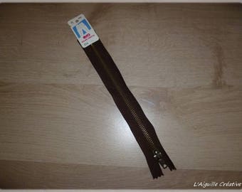 Zipper 20 cm chocolate color