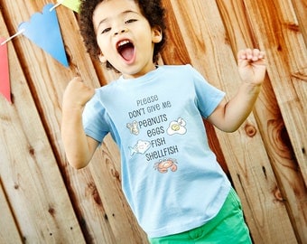 Custom Kids Allergy Alert T-Shirt