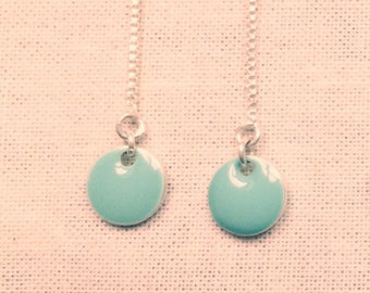 Turquoise dot earrings
