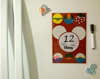 Countdown Days until Disney vacation magnetic - English version