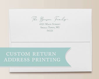 return address envelope printing