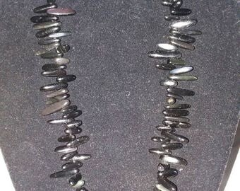 black obsidian stone necklace