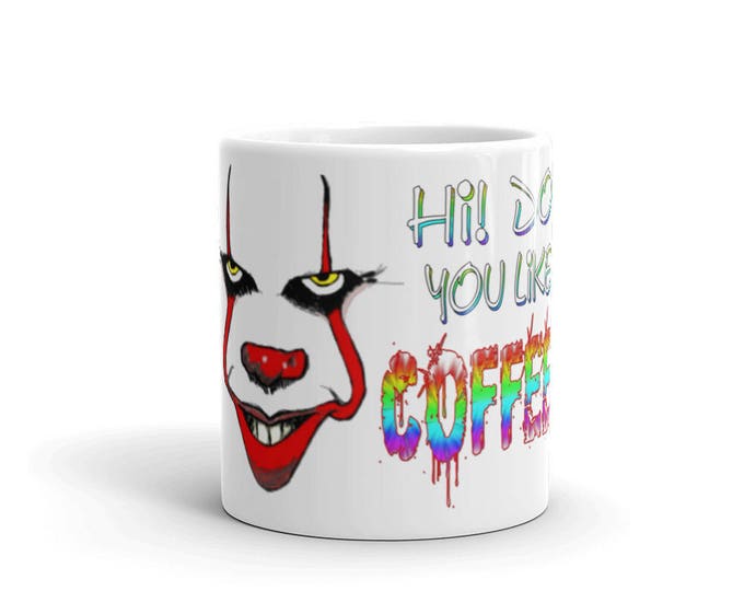 Scary Clown Mug, Horror Jester Cup, Parody Design, Inspired by Clown Fear, Perfect Gift for Thriller Lovers, Great Gift Idea