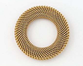 36mm Matte Gold Textured Ring Link #MFA176