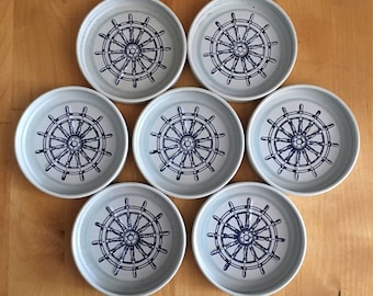 Vintage Nautical Metal Coasters