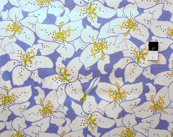CLEARANCE SALE Vicki Payne HDVP28 Logan Lilies Blue Cotton Home Decor Fabric 1 Yard