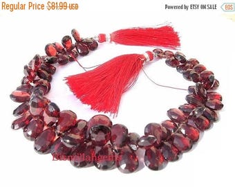 50% Off Sale 1/2 Strand 34 Pieces AAA Pyrope Garnet Faceted Pear Shaped Briolettes 9x6 - 7x5mm approx