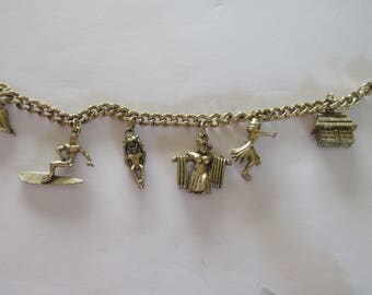 1950's Vintage Charm Bracelet from Hawaii