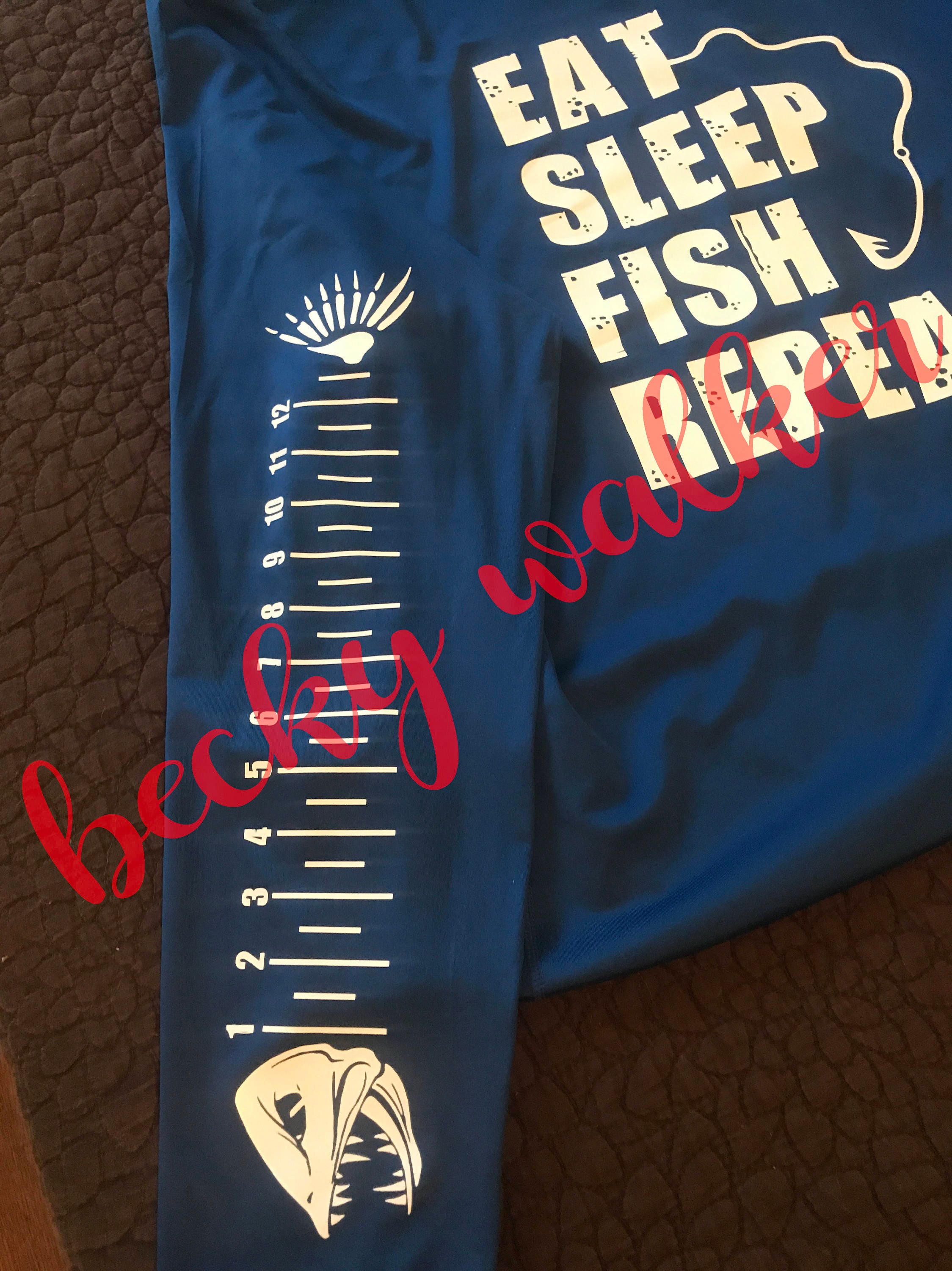 Download DXF DEEP SEA Eat Fish Sleep Repeat with Ruler