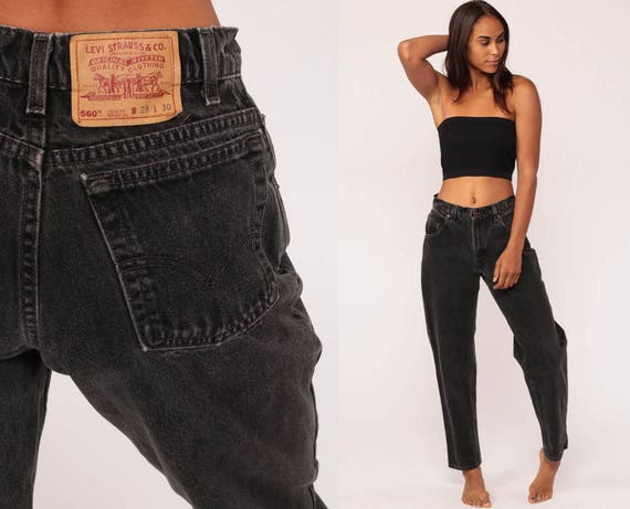 levi black mom jeans