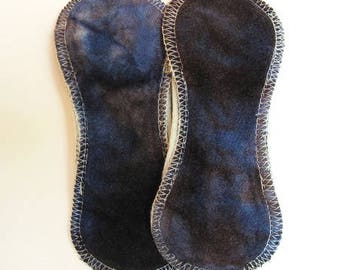 TWO 6inch TinyReusable Cloth Liners - "slate"