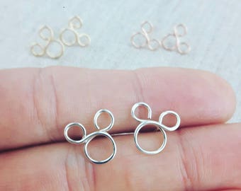 Disney Earrings, Mickey Mouse Earrings, Disney Gift, Mickey Ears, Mickey Studs, Mouse Earrings, Disney Jewelry, Disney Jewelry Gifts