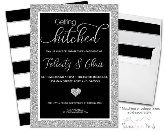 Couples Bridal Shower Invitations - Engagement Party Invitation - Bridal Shower Invites - Couples Wedding Shower - Engagement Invitation Il_570xn