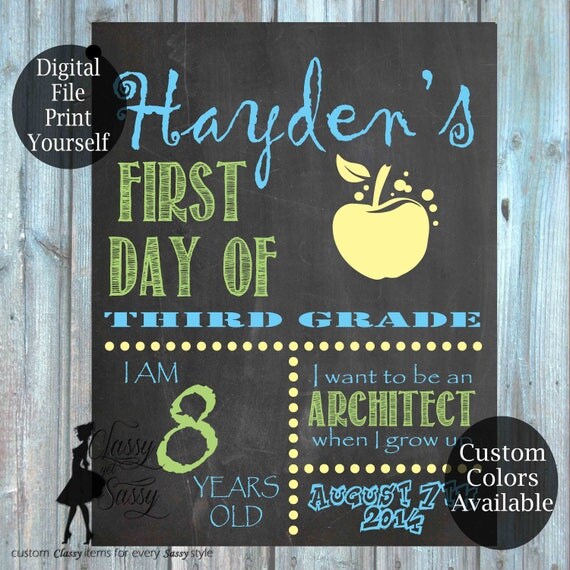 First Day Of School Chalkboard Sign 163