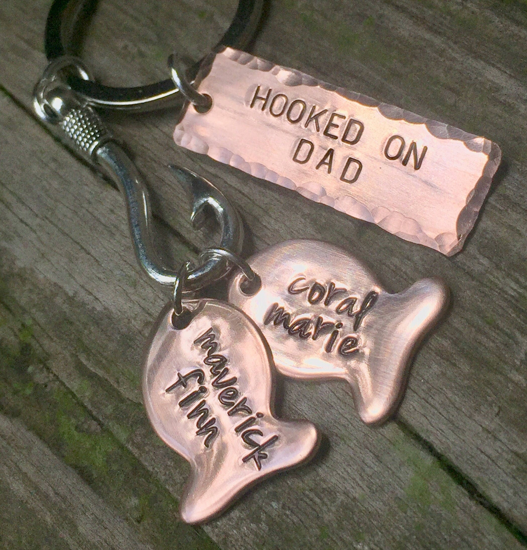  Fishing Gifts For Dad Hooked On Dad Fishing Keychain Father