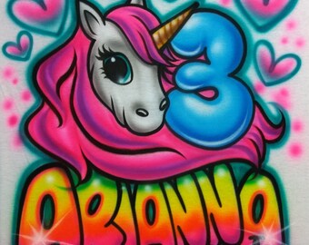airbrush unicorn shirt