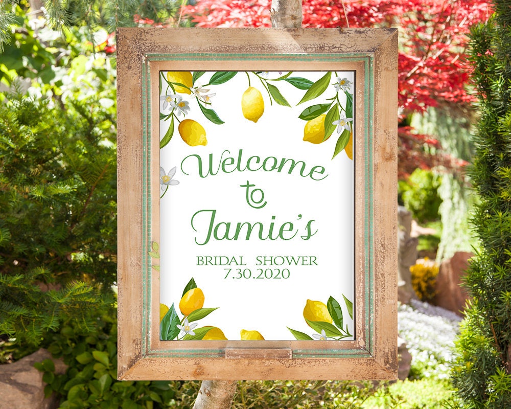 Lemon Sign Lemon welcome sign decor lemon bridal shower