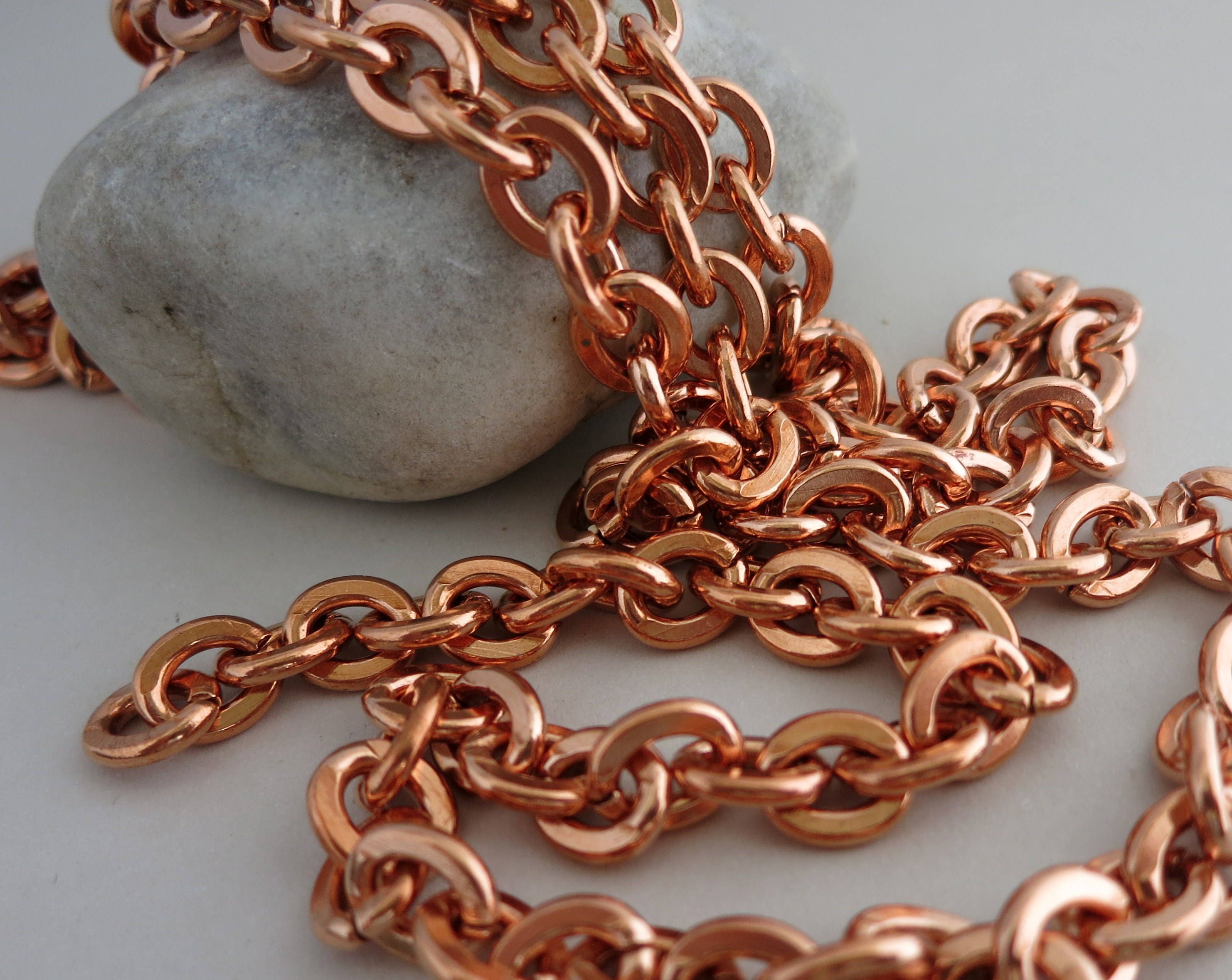 COPPER HEAVY CABLE Chain Large Link 11 x 9mm 6to 36