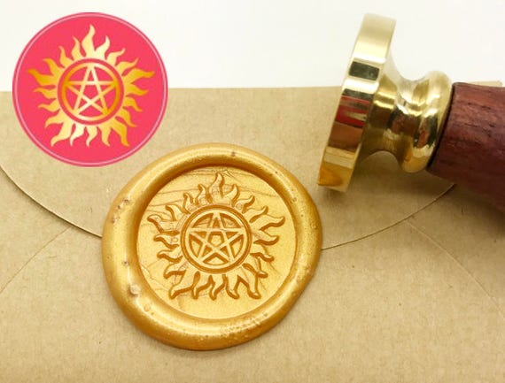 S1383 Supernatural SPN Tattoo Wax Seal Stamp Kit Sealing Wax