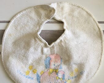 Vintage terrycloth bib/ infant bibs/vintage bibs