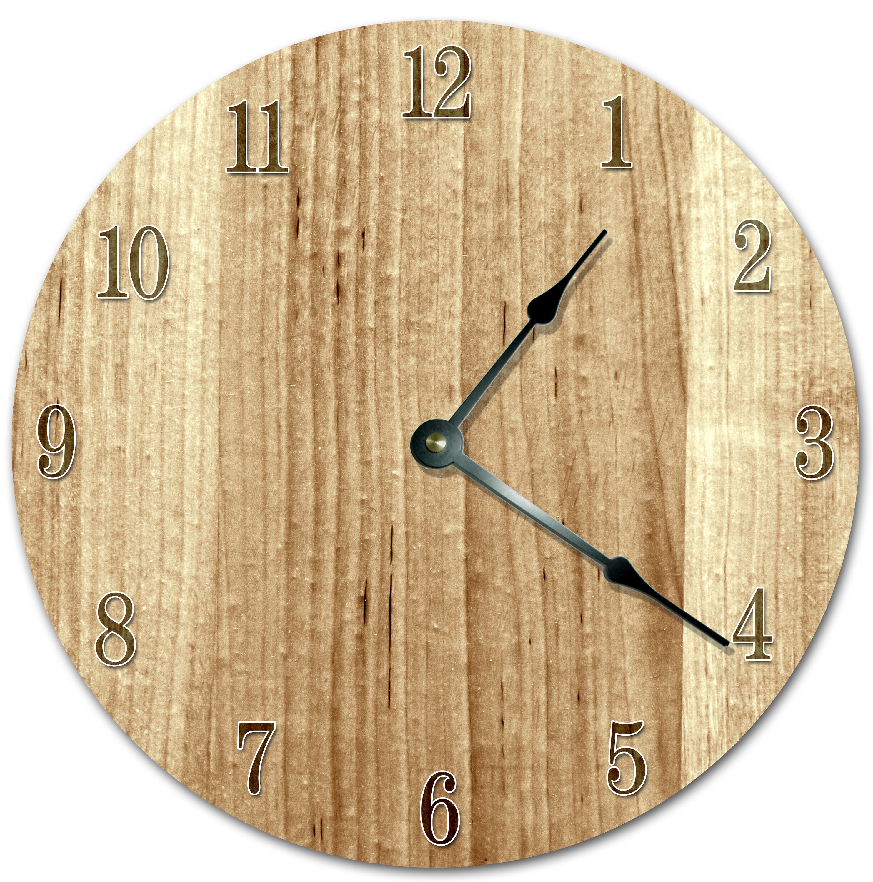 10.5 WOODEN BOARD Clock Living Room Clock Large