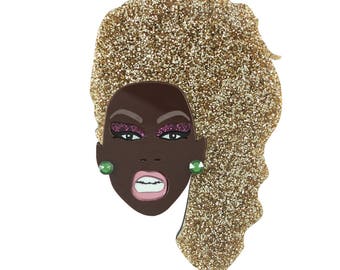 Ru Paul brooch / Ru Paul pin