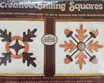 Applique & Quilting Kit Oak Leaf Acorn Squares