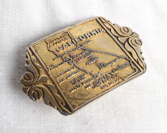 Vintage California belt buckle…California buckle...shabby chic...chippy.