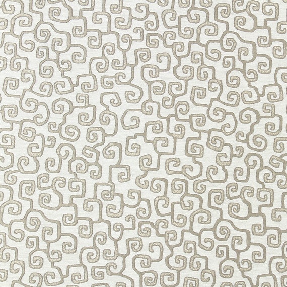 Navy Blue and Gold Upholstery Fabric by the Yard Metallic