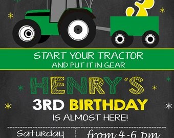 John deere birthday | Etsy