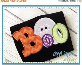 40% OFF 105 Trick or Treat Halloween BOO with Ghost applique digital design for embroidery machine by Applique Corner