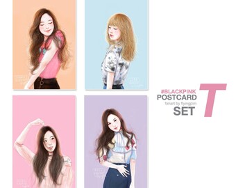 Blackpink @flyingpim Set T Postcard Set (Got permission from @flyingpim already)