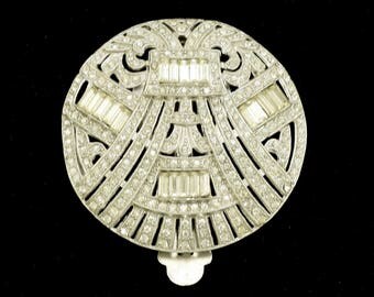 Exquisite! Art Deco 1930s Rhinestone Dress Clip ~ Lot 1663