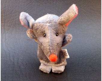 Small stuffed mouse x 1 animal finger puppets