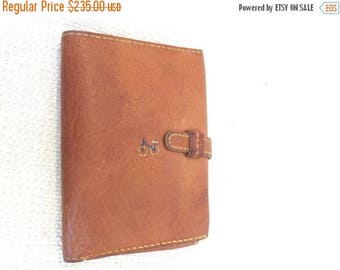 10% FALL SALE Vintage genuine handmade HENRY Cuir Beguelin tan leather wallet