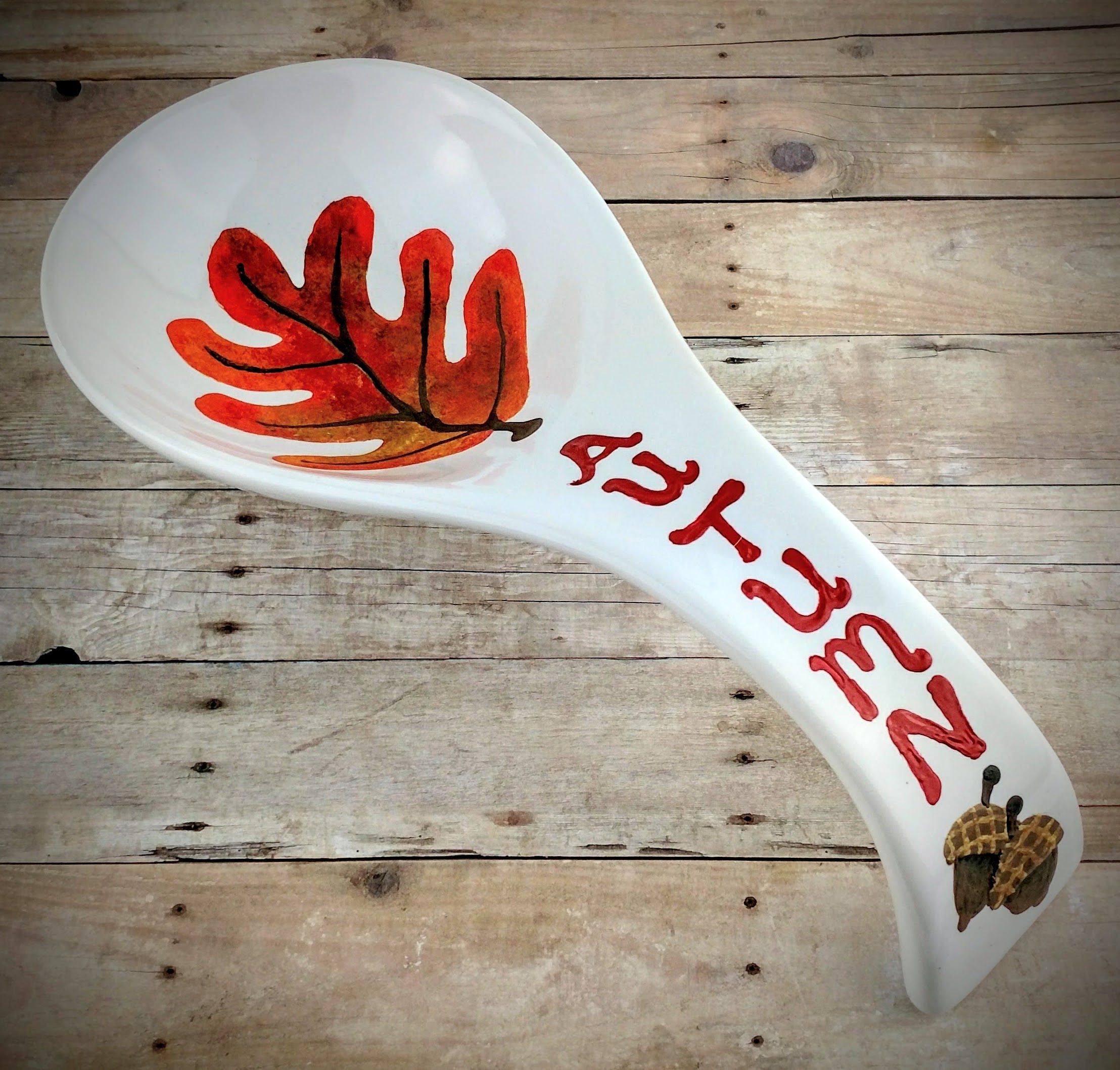 Autumn spoon rest Fall spoon rest kitchen decor autumn