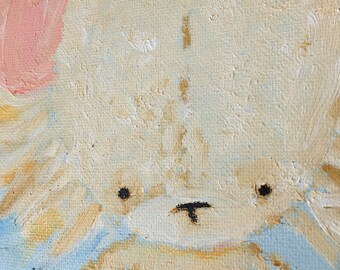 Lion, Original Nursery Painting On Canvas, 12x12