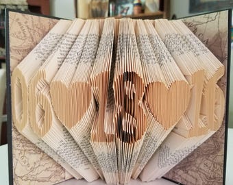 Folded Book Art Custom Date Personalized Anniversary Gift For Her Special Occasion Gift First Anniversary Retirement Birthday Special Day