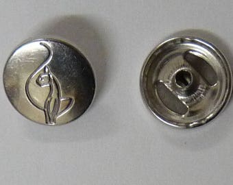Set of 4 cats above rivet button decoration cabochon for jewelry lovers of cats