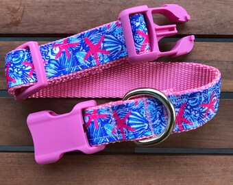 Lilly Pulitzer Inspired Dog Collar
