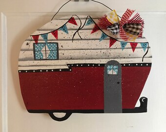 Wood Retro Vintage Camper Sign (Personalized )