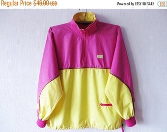 CIJ SALE NIKE Windbreaker Pink Anorak Jacket Hipster Jacket Neon Pink Yellow Parka Lightweight Jogging Jacket Oregon Usa Xl Large Size Windb