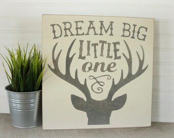 Wood Nursery Sign- Deer Head- Nursery Sign- Rustic
