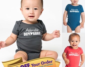 adorable deplorable trump onesie or toddler shirt | trump baby gift