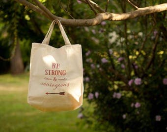 Be Strong and Courageous, Canvas Tote Bag