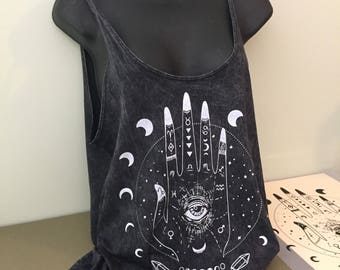 Divine Hand Mineral Wash Slouchy Oversized Tank Top